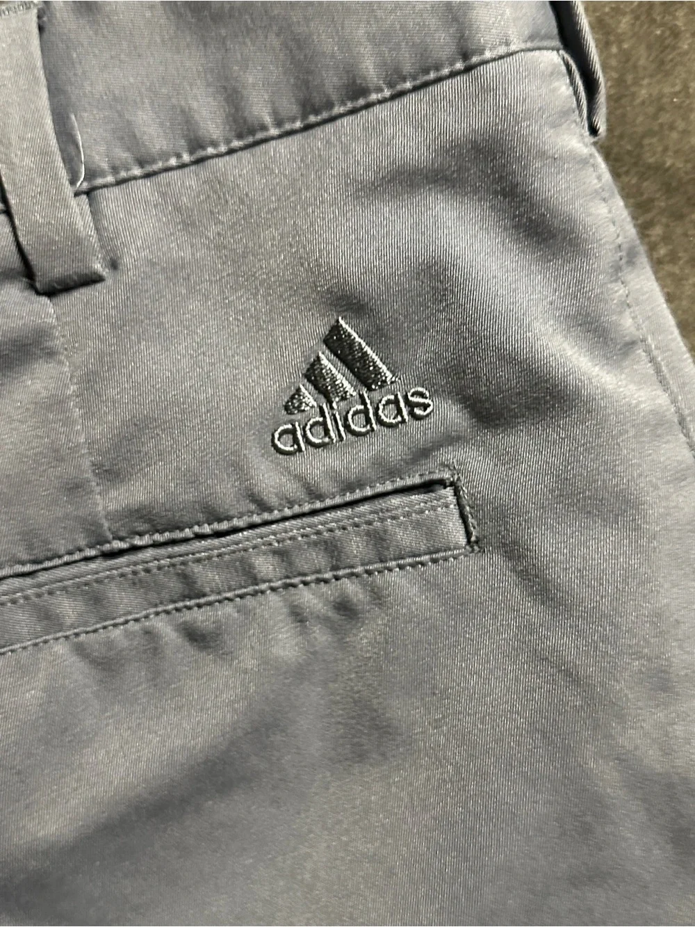 Adidas Golf Blue/Gray Performance Shorts Men’s 34 Flat Front Lightweight